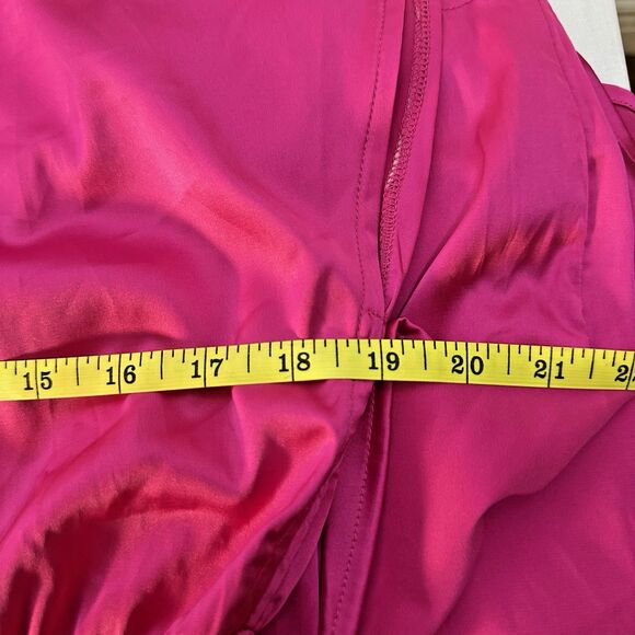 Zesica Womens Fuscia Asymmetrical‎ Midi Dress L Ruched One Shoulder Cutout New - Picture 7 of 13